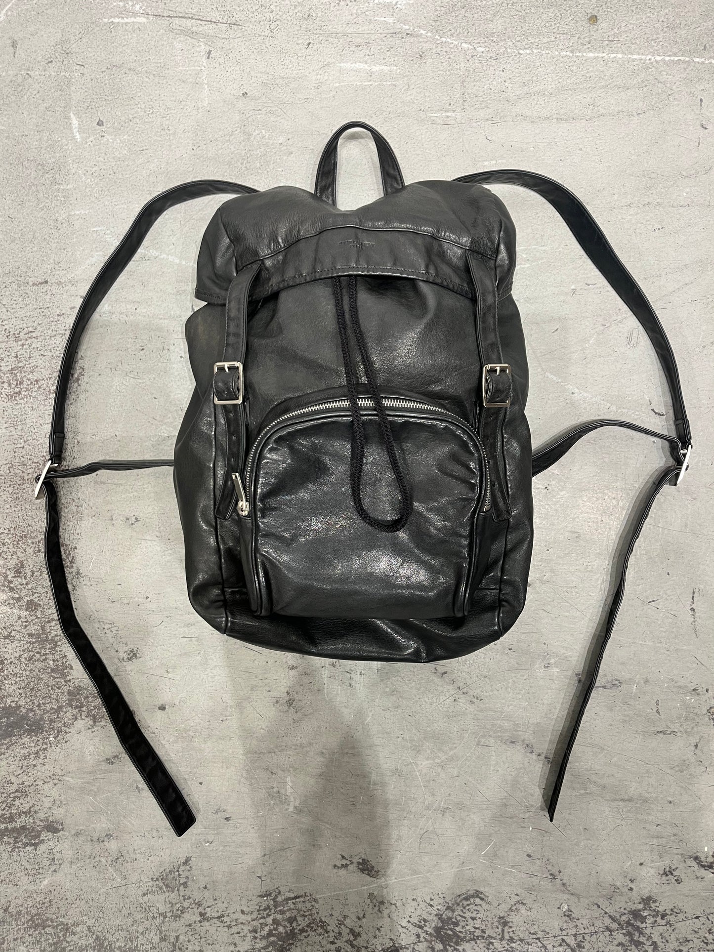 SAINT LAURENT FW15 By Hedi Slimane Leather Backpack