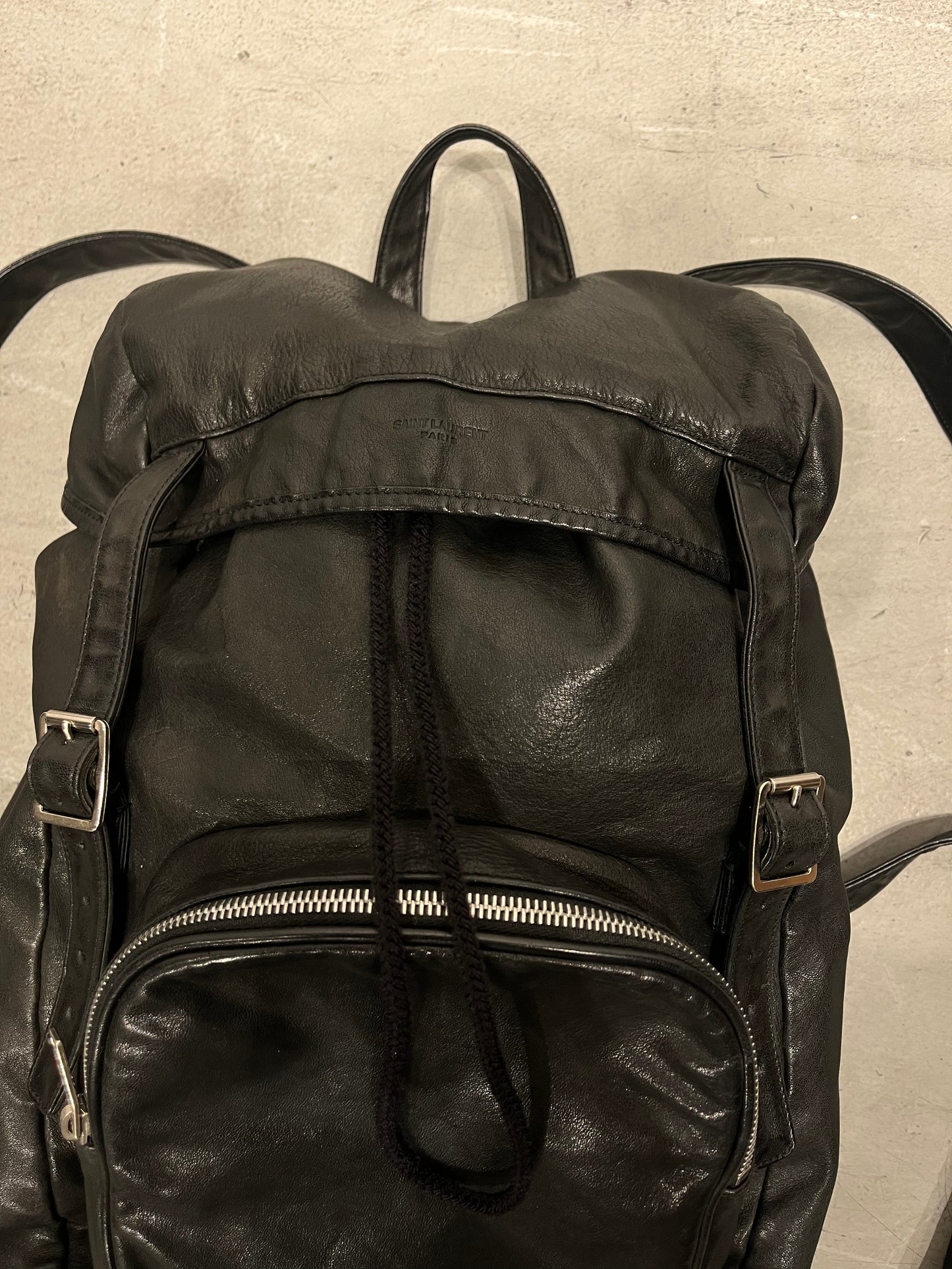 SAINT LAURENT FW15 By Hedi Slimane Leather Backpack