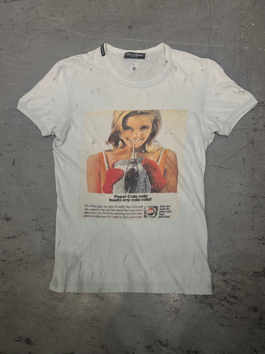 Dolce & Gabbana Pepsi Cola Ad Distressed T-Shirt